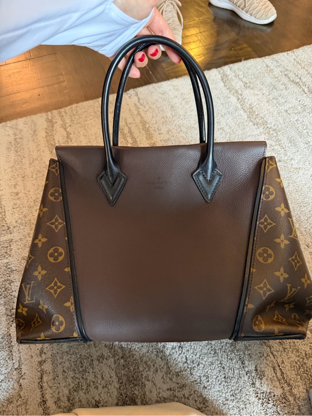 Louis Vuitton Brown and Black Monogram Satchel